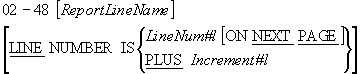 Report line definition syntax diagram